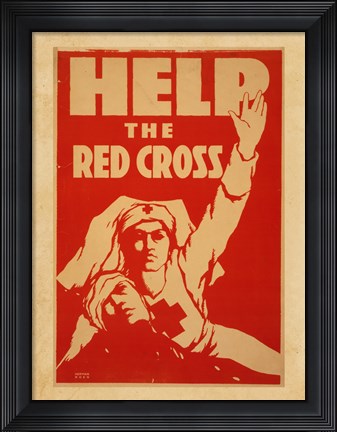 Framed Help the Red Cross Print