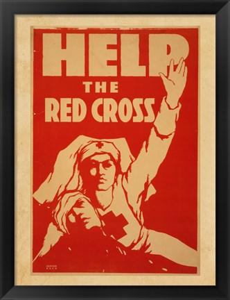 Framed Help the Red Cross Print