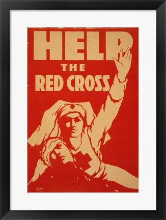 Framed Help the Red Cross Print