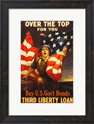 Framed Over the Top US Government Bonds Print