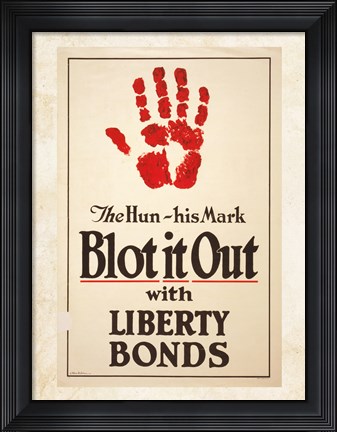 Framed Blot it Out with Liberty Bonds Print