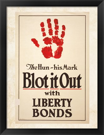 Framed Blot it Out with Liberty Bonds Print