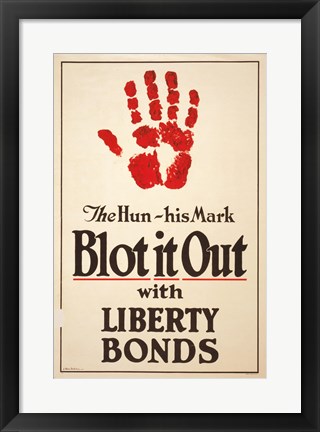 Framed Blot it Out with Liberty Bonds Print