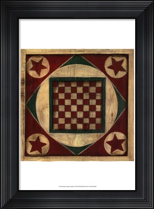 Framed Small Antique Checkers Print