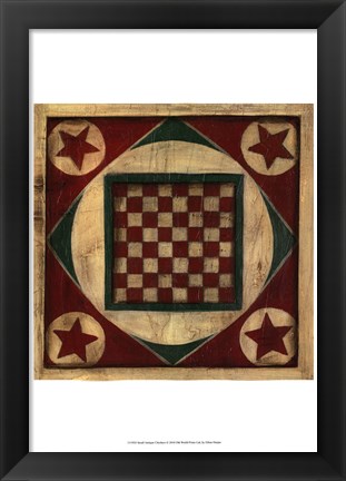 Framed Small Antique Checkers Print