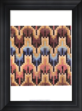 Framed Flame Stitch I Print