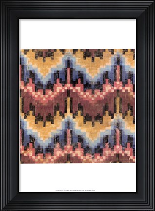 Framed Flame Stitch II Print