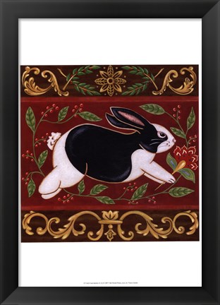 Framed Folk Rabbit II Print