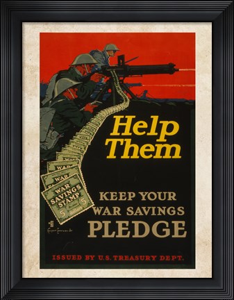Framed War Savings Pledge Print