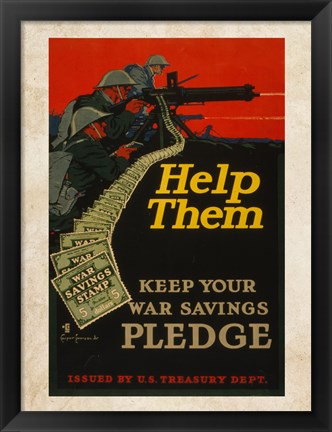 Framed War Savings Pledge Print