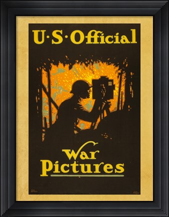 Framed U.S. Official War Pictures Print