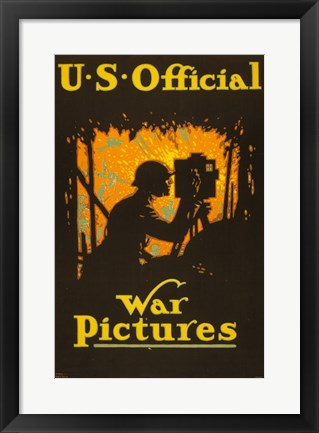 Framed U.S. Official War Pictures Print