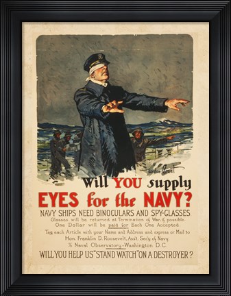 Framed Eyes for the Navy Print