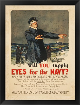 Framed Eyes for the Navy Print