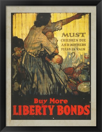 Framed Buy More Liberty Bonds Print