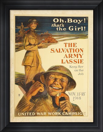 Framed Salvation Army Lassie Print