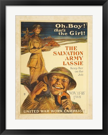 Framed Salvation Army Lassie Print