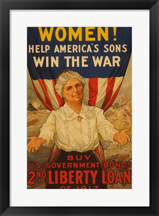 Framed 2nd Liberty Loan 1917 Print