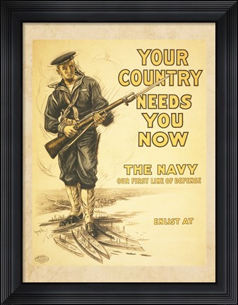 Framed Your Country Needs You Now Print