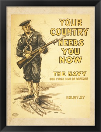 Framed Your Country Needs You Now Print