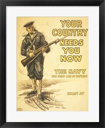 Framed Your Country Needs You Now Print