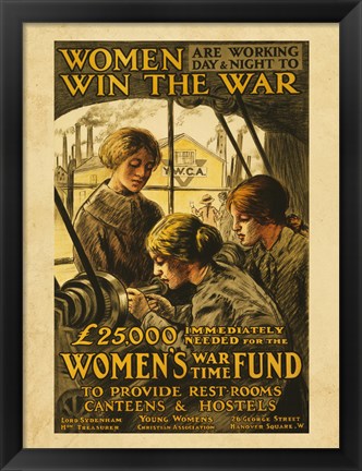 Framed Women Win the War Print