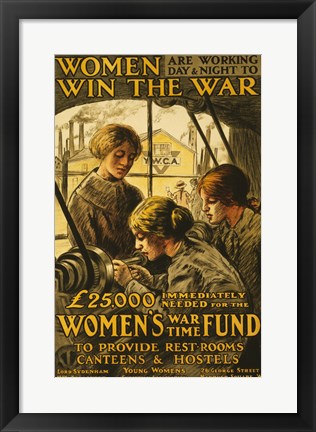 Framed Women Win the War Print