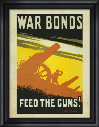 Framed War Bonds Feed the Guns Print