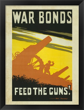 Framed War Bonds Feed the Guns Print