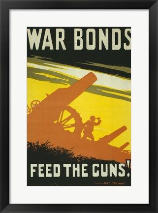 Framed War Bonds Feed the Guns Print