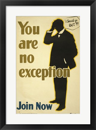 Framed You Are No Exception Print