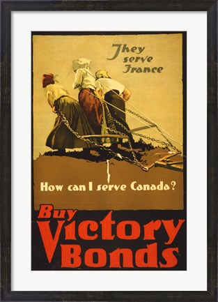 Framed Buy Victory Bonds Print