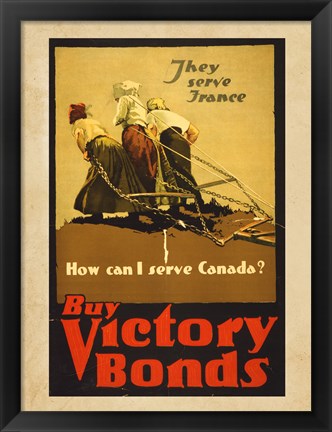 Framed Buy Victory Bonds Print