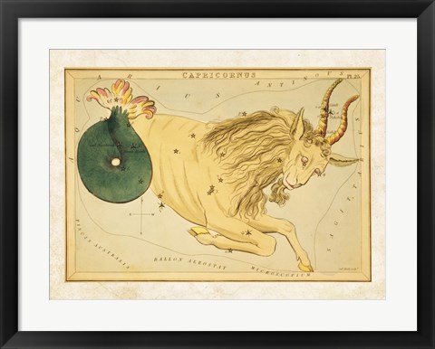 Framed Capricornus Zodiac Sign Print