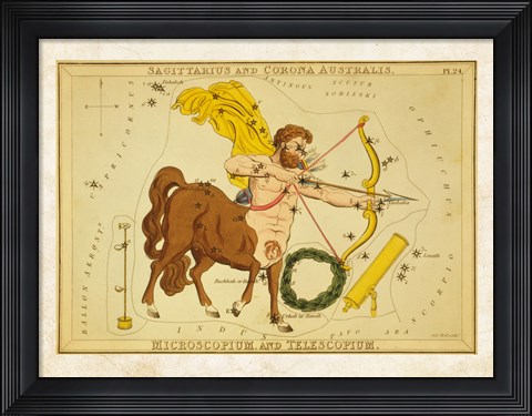 Framed Sagiuuarius and Corona Australis Print
