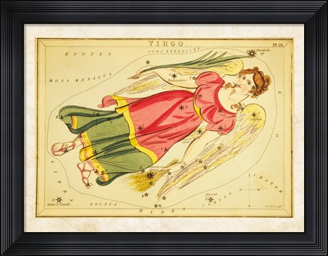 Framed Virgo Zodiac Sign Print