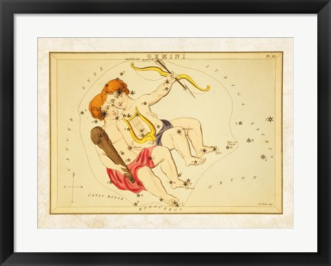 Framed Gemini Zodiac Sign Print