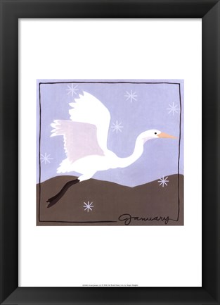 Framed Avian January Print