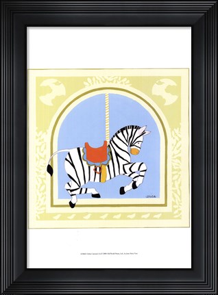 Framed Zebra Carousel Print