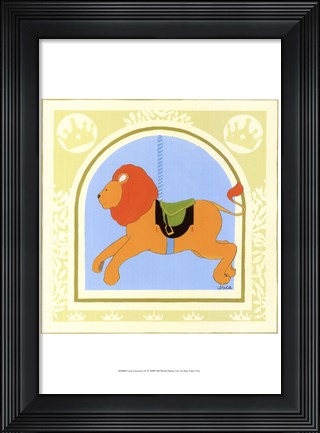 Framed Lion Carousel Print