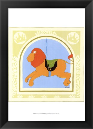Framed Lion Carousel Print
