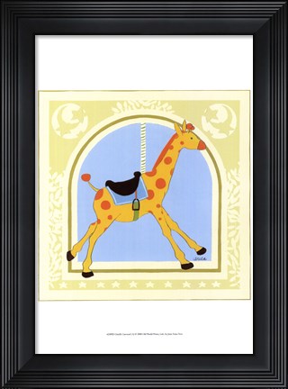 Framed Giraffe Carousel Print