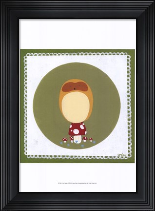 Framed Owl Cameo II Print