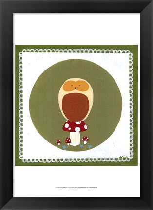 Framed Owl Cameo III Print