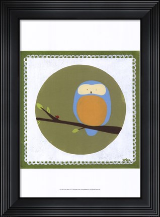 Framed Owl Cameo IV Print