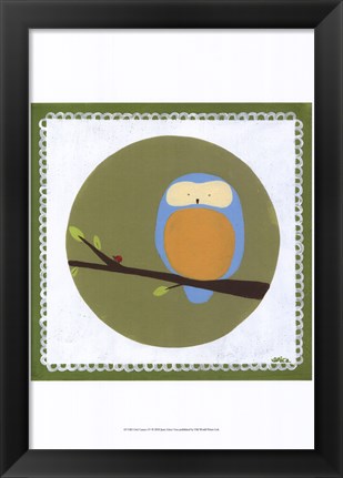 Framed Owl Cameo IV Print