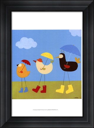 Framed Rainy Day Birds II Print