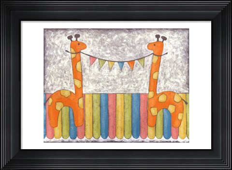 Framed Carnival Giraffes Print