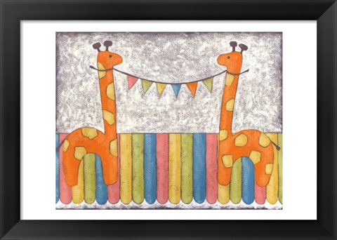 Framed Carnival Giraffes Print