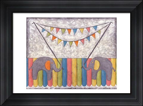 Framed Carnival Elephants Print